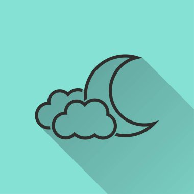 Ay yıldız - vektör simgesi.