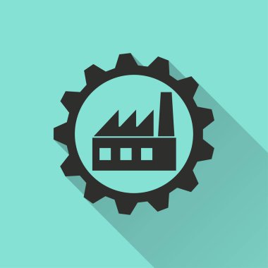 Fabrika - vektör simgesi.