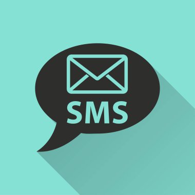 SMS - vektör simgesi.