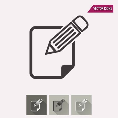 Notepad - vector icon. clipart