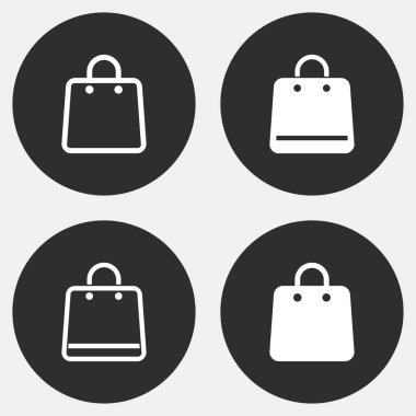 alışveriş çantası simgesi seti.