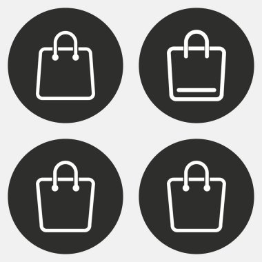 alışveriş çantası simgesi seti.