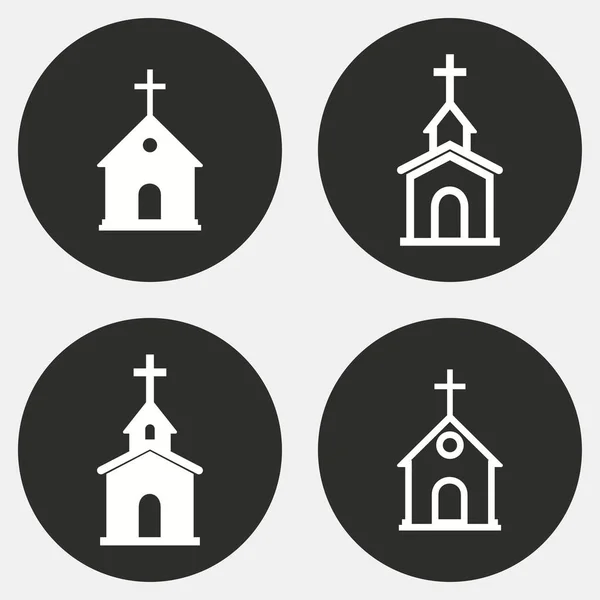 Kerk pictogrammenset. — Stockvector