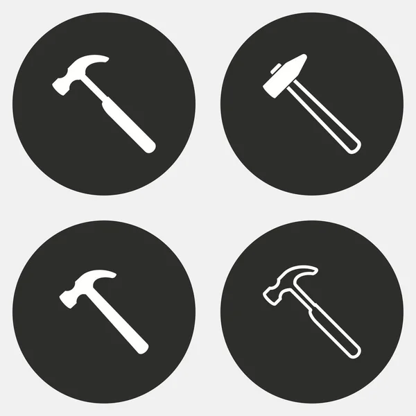 Hammer icon set. — Stock Vector
