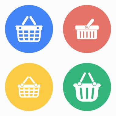 Alışveriş sepeti Icon set.