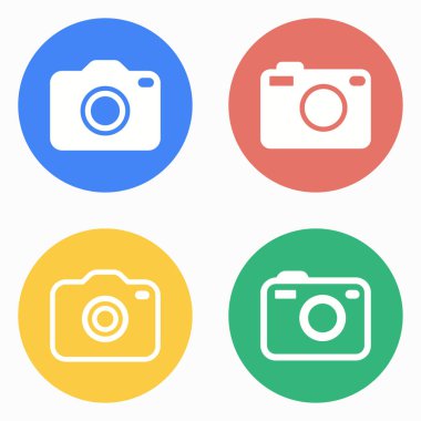 Fotoğraf simge seti.