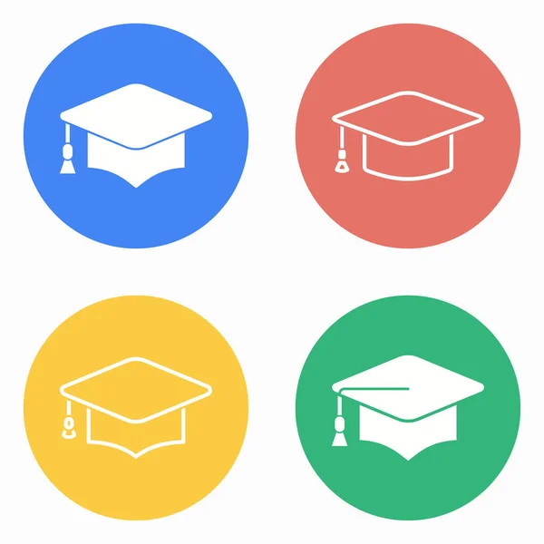 Conjunto de iconos de graduación . — Vector de stock