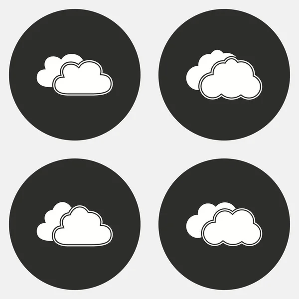Nubes cielo - icono de vector . — Archivo Imágenes Vectoriales