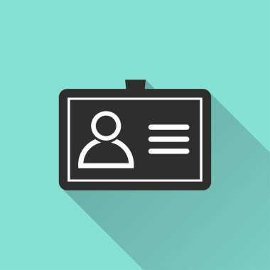 Kimlik kartı - vektör simgesi.