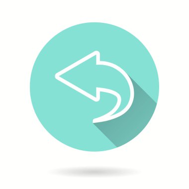 Geriye doğru - simge vektör.