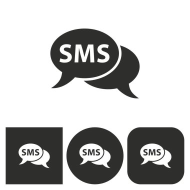SMS - vektör simgesi.