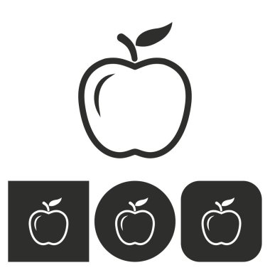 Apple - vektör simgesi.