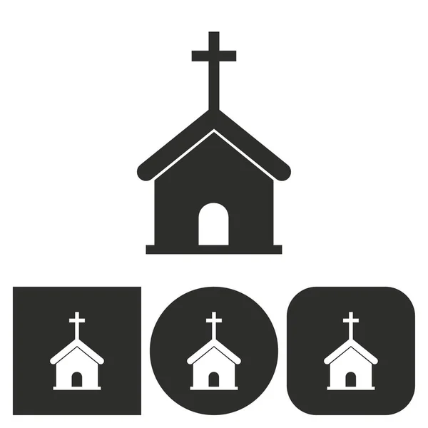 Kerk - vector pictogram. — Stockvector