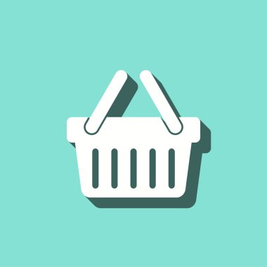 Alışveriş sepeti - vektör simgesi.