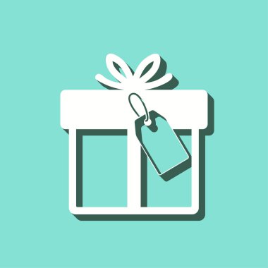 hediye kutusu - vektör simgesi.