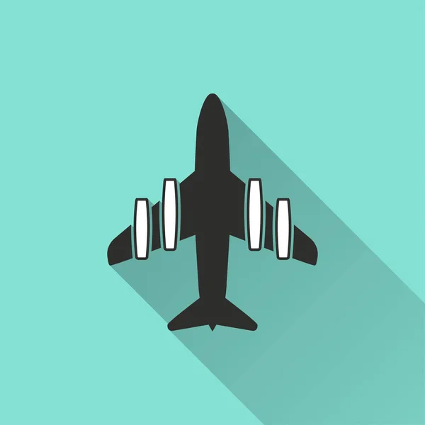 Airplane - vector icon. — Stock Vector