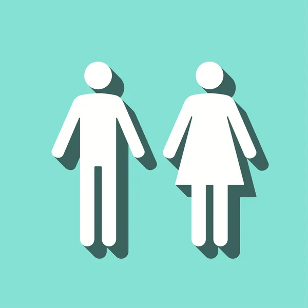 Άνδρας και γυναίκα τουαλέτα - εικονίδιο του φορέα. — Διανυσματικό Αρχείο