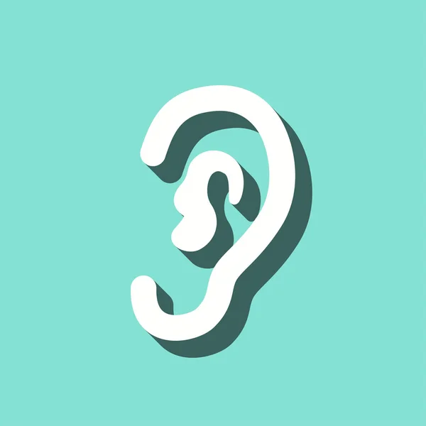 Ear - vector icon. — Stock Vector