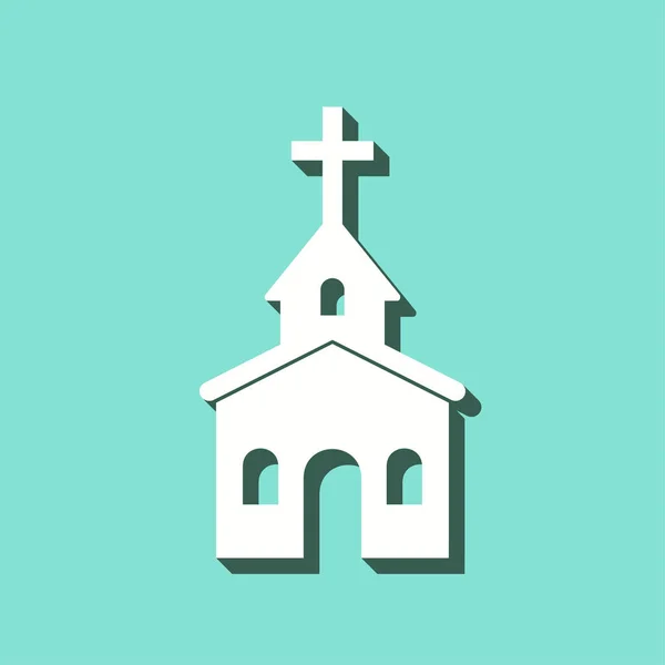 Iglesia - icono de vector . — Vector de stock