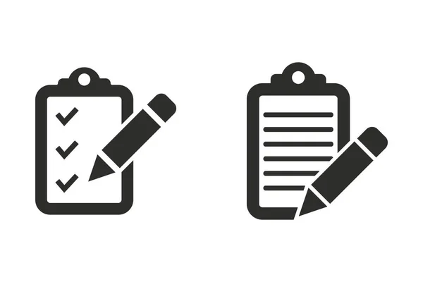 Klembord potlood - vector pictogram. — Stockvector