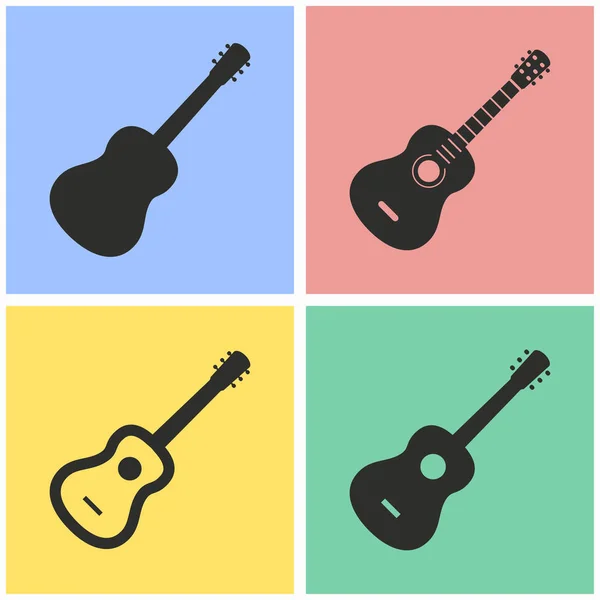Guitar icon set. — Stock Vector