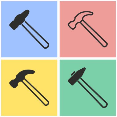 Çekiç Icon set.