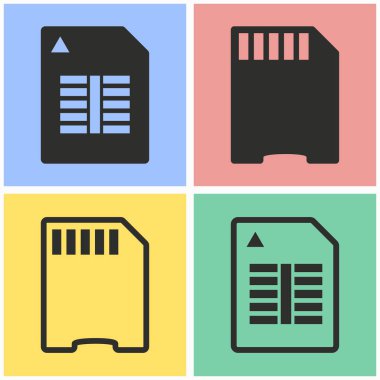Bellek kartı Icon set.