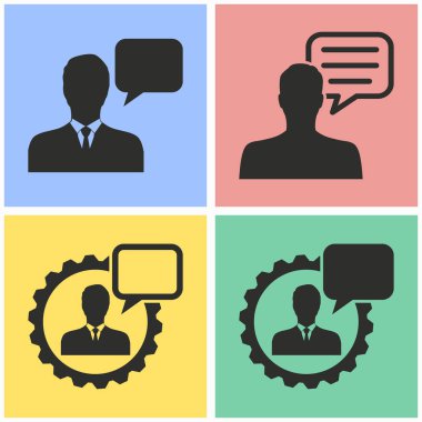 Yönetim danışmanlık Icon set.