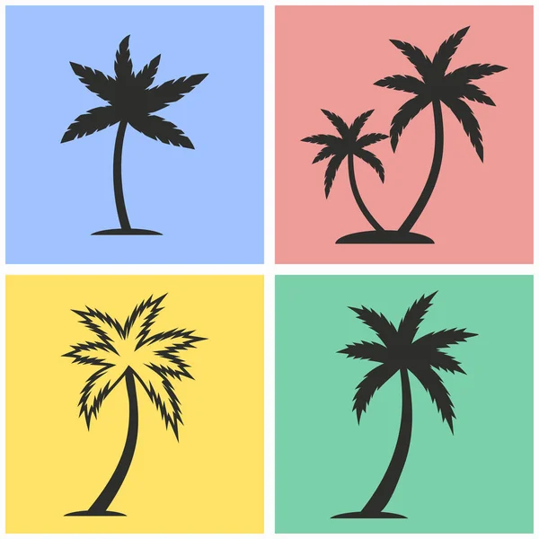 Conjunto de iconos de palmera . — Vector de stock