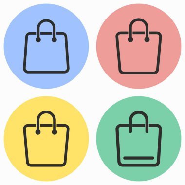 alışveriş çantası simgesi seti.