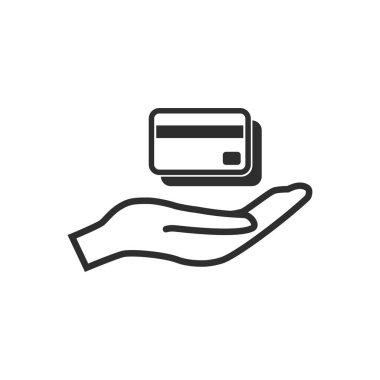 Kredi kartı - vektör simgesi.