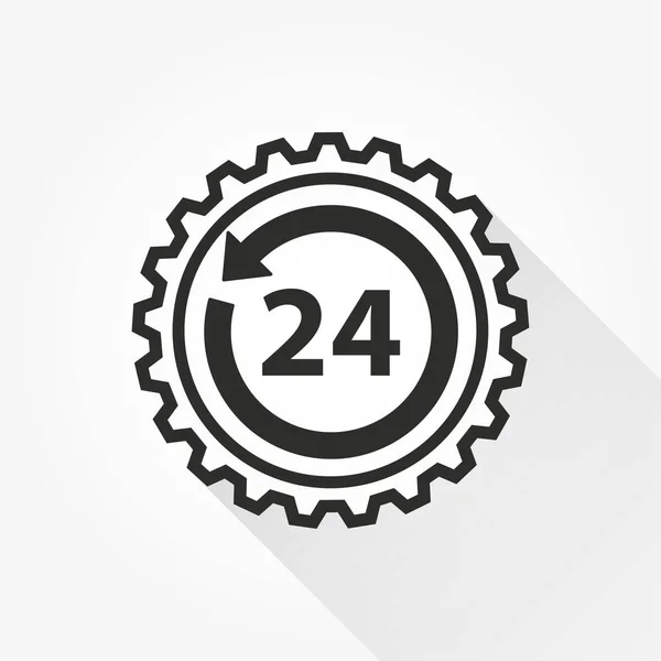 24 horas de servicio vector icono — Vector de stock