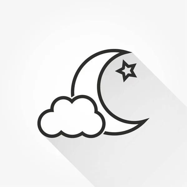 Luna estrella vector icono — Vector de stock