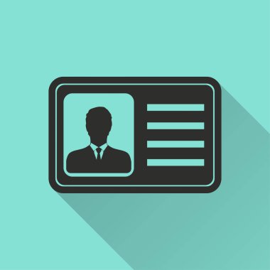 kimlik kartı vektör simgesi