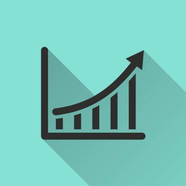 Büyüyen grafik vektör simgesi