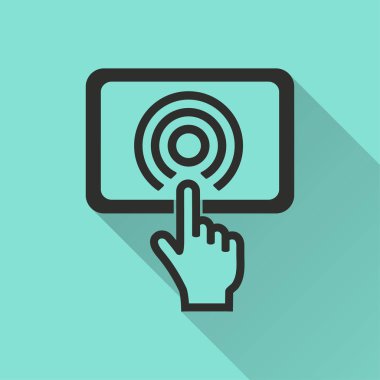 Dijital etkileşim vektör simgesi