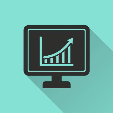 Diyagram ekran vektör simgesi