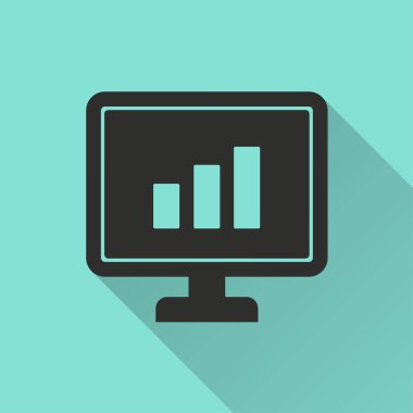 Diyagram ekran vektör simgesi