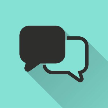 İletişim kabarcık vektör simgesi