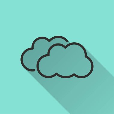 Bulutlar gökyüzü vektör simgesi