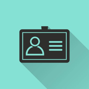 kimlik kartı vektör simgesi