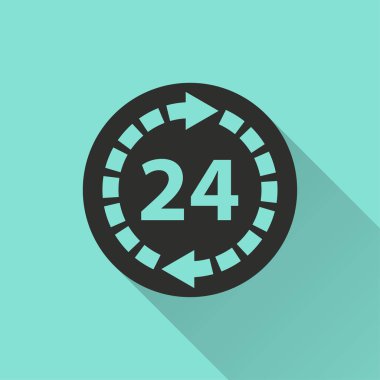 24 saat servis vektör simgesi