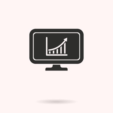 Diyagram ekran - vektör simgesi.