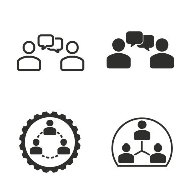 İnsan etkileşimi Icon set.