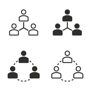 İnsan etkileşimi Icon set.