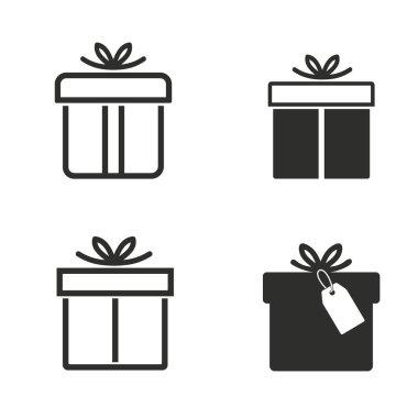 hediye kutusu simge seti.