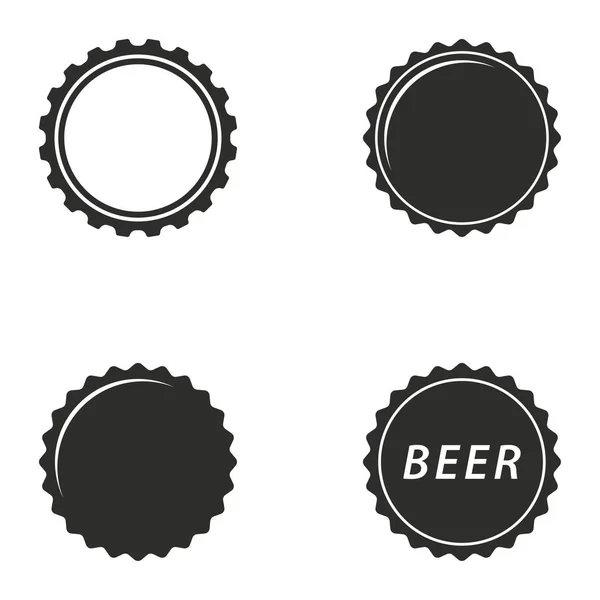 Bottle cap icon set. — Stock Vector