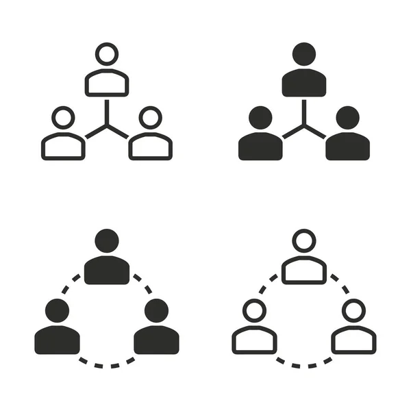 인간의 상호 작용 아이콘 세트. — 스톡 벡터