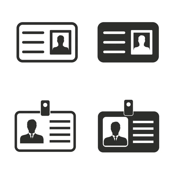 Ensemble d'icônes de carte d'identité . — Image vectorielle