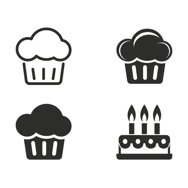 Ensemble d'icônes gâteau . — Image vectorielle